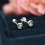 Sterling Silver Rose Cut Labradorite Stud Earrings, thumbnail 1 of 12