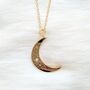 Gold Plated Moon Opal Celestial Necklace, thumbnail 1 of 4
