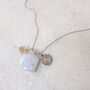 The Trio Moonstone Necklace, Silver, thumbnail 1 of 8