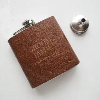 Personalised Groomsmen Hip Flask, 2 of 6