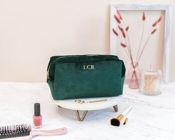 Personalised Velvet Makeup Bag, 5 of 11