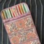 Quilted Block Print Toiletry Roll Up Pouch: Travel Kit, thumbnail 2 of 12
