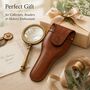 Bronze 30 Cm Magnifying Glass With Premium Leather Case, thumbnail 3 of 12