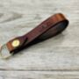 Personalised Leather Keyring, Spanish Brown, thumbnail 10 of 11