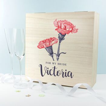 Personalised 'For My Bride On Our Wedding Day' Box, 5 of 10