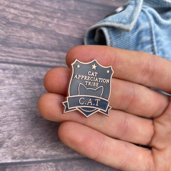 Cat Appreciation Tribe Enamel Pin C.A.T Member, 2 of 5