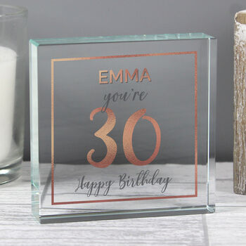 Rose Gold Birthday Personalised Crystal Token, 7 of 7