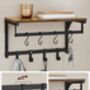 Wall Coat Rack Shelf With Eight Hooks, thumbnail 4 of 7