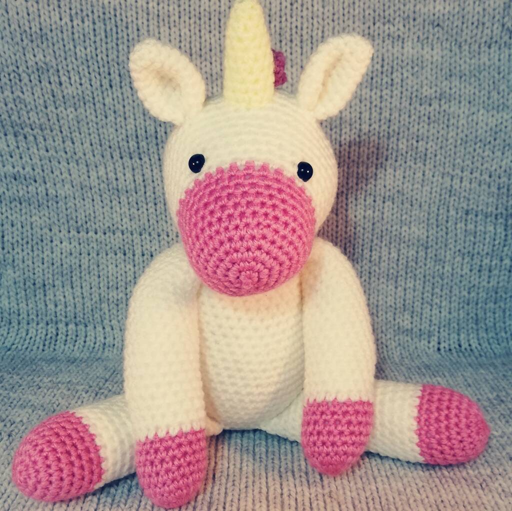 Image of Crochet Unicorn Soft Toy