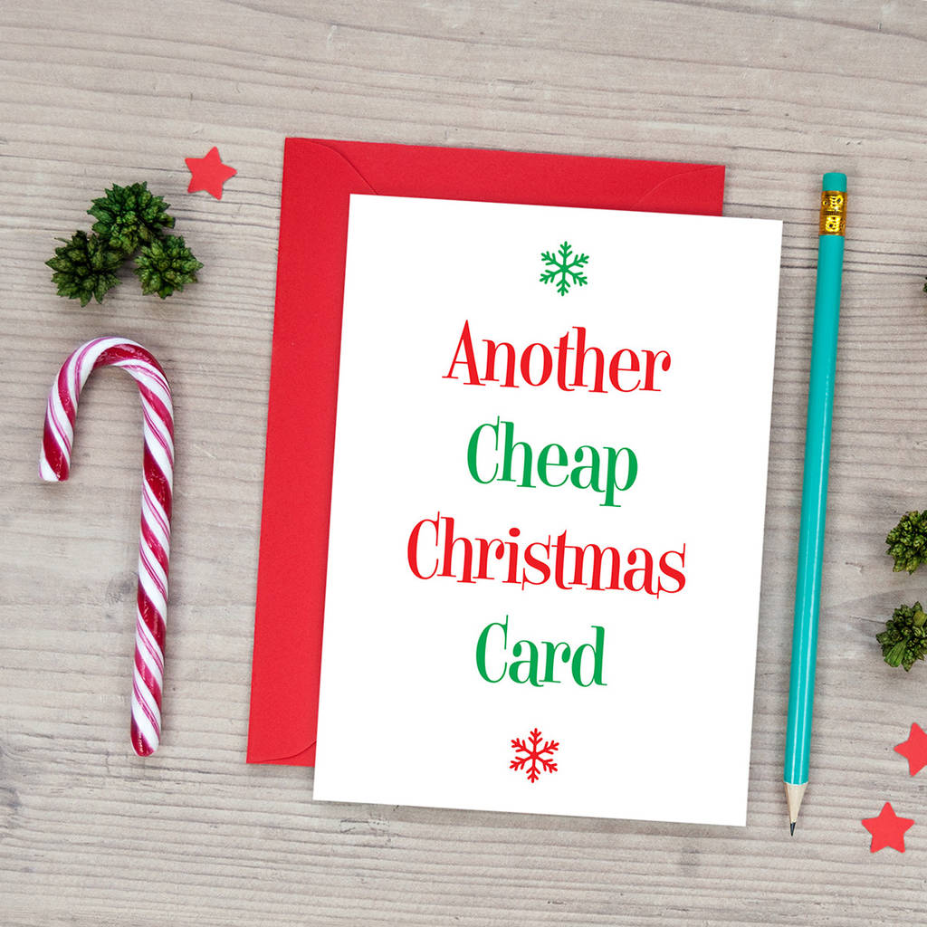 Funny Christmas Card Another Cheap Christmas Card By WEDFEST