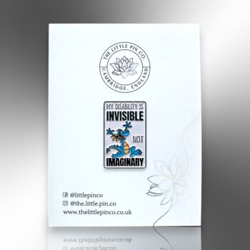 My Disability Is Invisible Not Imaginary Enamel Lapel Pin Badge, Mental Health, Chronic Illness Awareness, Friendship Gift, 4 of 8
