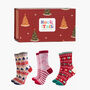 Christmas Candy Canes Women's Bamboo Socks Gift Box, thumbnail 1 of 4