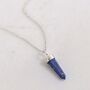 The En Pointe Lapis Lazuli Necklace, Silver, thumbnail 2 of 8