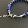 Mens Bracelet, Lapis Lazuli Blue Bracelet For Men, thumbnail 6 of 8