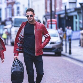 Luxury Leather Sheepskin Racer Biker Jacket, 5 of 6