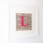 Recycled Personalised Initial Neon Typography Print, thumbnail 8 of 12