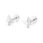 Sterling Silver Butterfly 16 G Flat Back Labret Earrings, thumbnail 6 of 12