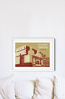 Hackney Empire London Travel Poster Art Print, 2 of 6