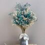 Blue Dried Flower Bouquet With Gypsophila, thumbnail 2 of 6