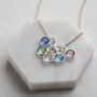 Personalised Birthstone Cluster Necklace For Her, thumbnail 1 of 5
