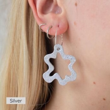 Statement Leather Wave Earrings, 7 of 10