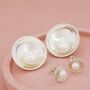 Sterling Silver Pearl Stud Earrings. Silver And Black, thumbnail 6 of 12