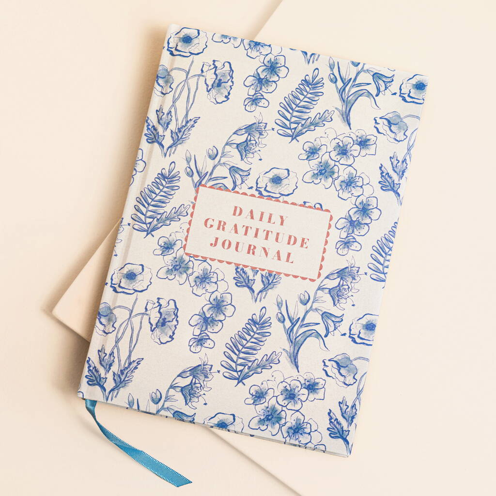Blue Wildflower Self Care Daily Gratitude Journal, 1 of 6