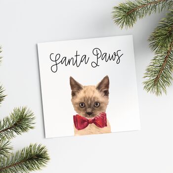 Personalised Pet Christmas Bow Card, 6 of 10