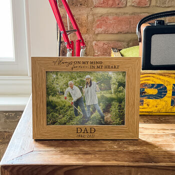 Personalised Dad Memorial Photo Frame Sympathy Gift, 4 of 9