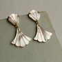 Mermaid Pearl Statement Art Deco Earrings, thumbnail 4 of 11