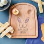 Personalised Easter Bunny Egg Cup Toast Board, thumbnail 1 of 2