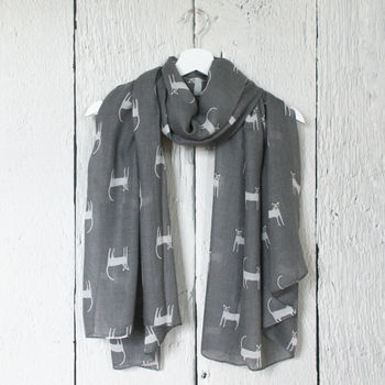 Happy Cats Print Scarf, 6 of 11