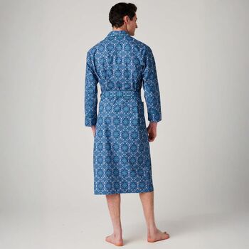 Men's 'Marrakesh Paisley' Crisp Cotton Robe, 4 of 5