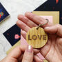 Personalised Love Bamboo Key Ring, thumbnail 1 of 2