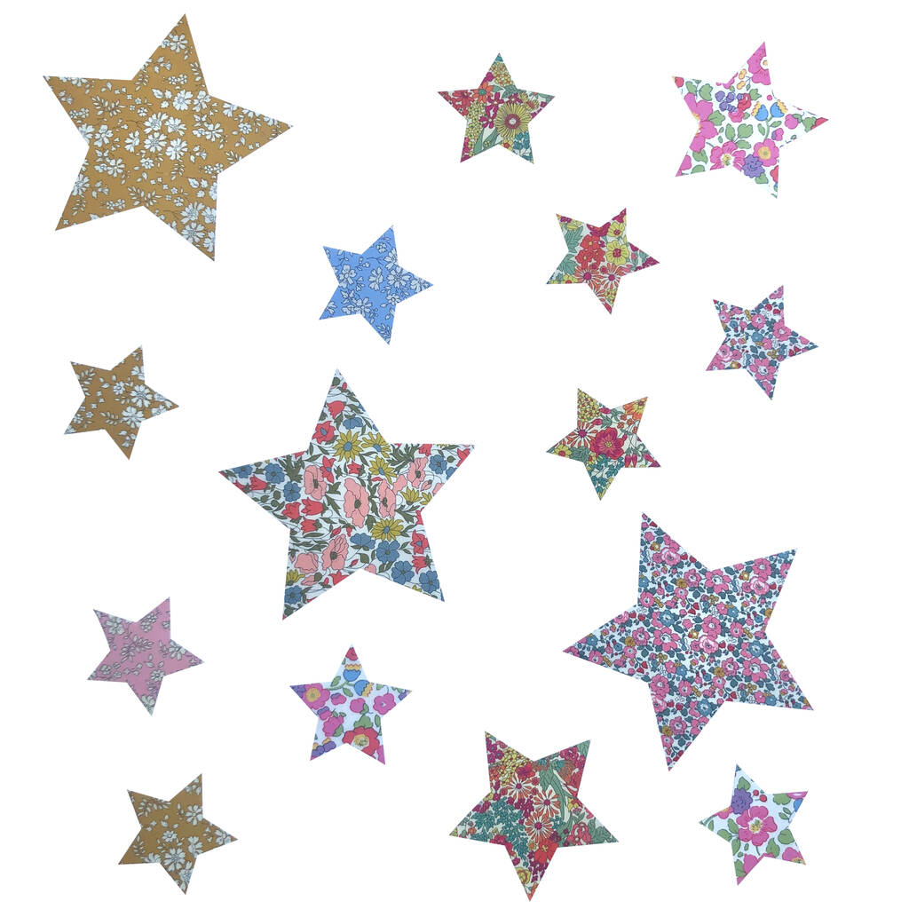 Liberty Print Applique Stars, 1 of 10