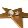 Sterling Silver Moon And Initial Star Earrings, thumbnail 3 of 12