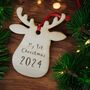 Personalised Reindeer My First Christmas Baby Gift Set, thumbnail 4 of 8