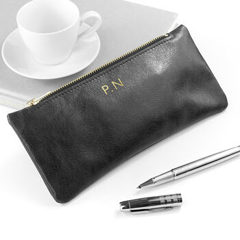 Personalised Luxury Leather Pencil Case Gift, 2 of 2