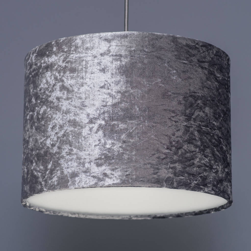 Copper Table Lamp With Choice Of Velvet Lampshade