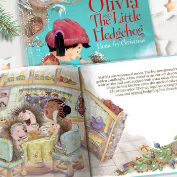 The Little Hedgehog: 'Home For Christmas' Personalised Christmas Book, 9 of 12