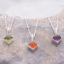 Pink Opal October Birthstone Necklace Sterling Silver, thumbnail 5 of 7