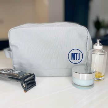 Personalised Unisex Washbag Initials In A Circle, 5 of 5
