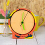 Orange, Yellow And Green Marbled Jesmonite Clock, thumbnail 1 of 5