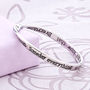Everything Happens For… Silver Plated Message Bangle, thumbnail 1 of 3