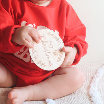 Red Santa Baby Romper, 4 of 4