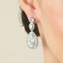 Peardrop Vintage Style Crystal Earrings, thumbnail 2 of 3