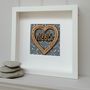Lace 13th Anniversary Personalised Oak Heart, thumbnail 1 of 3