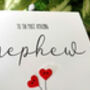Personalised Birthday Card For Special Nephew, Handmade Card For Him, thumbnail 3 of 3