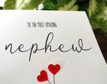 Personalised Birthday Card For Special Nephew, Handmade Card For Him, 3 of 3