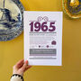 60th Anniversary Gift Print Of The Year 1965, thumbnail 4 of 7